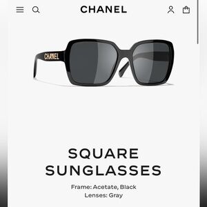 Chanel Black Square Sunglasses